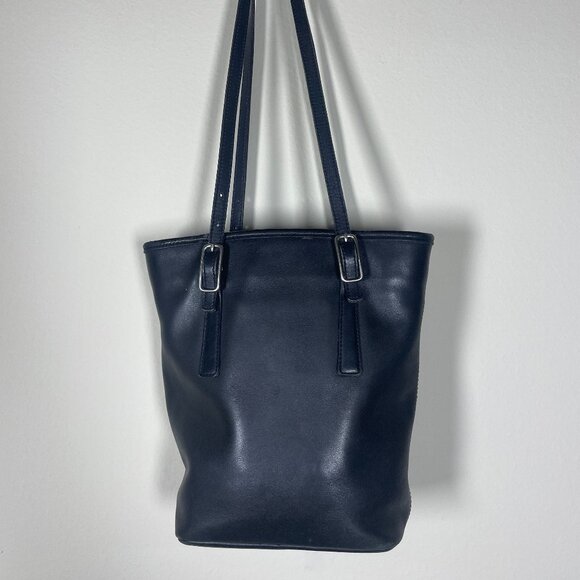 VTG COACH LEGACY Black Leather Bucket Shoulder Bag LOD-9803 10" x 8" - Picture 1 of 9